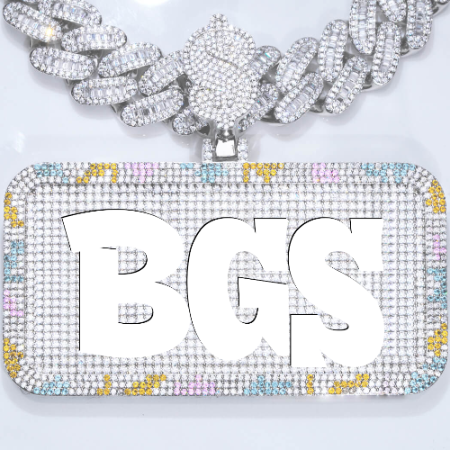 CUSTOM LETTER NECKLACE 3D COLORFUL SQUARE