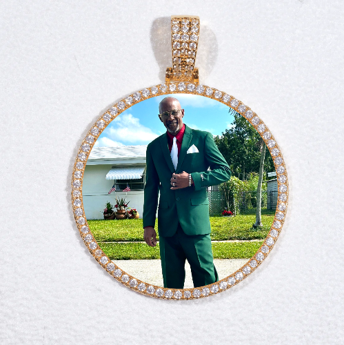 MEDIUM 3D CIRCLE CUSTOM PICTURE PENDANT