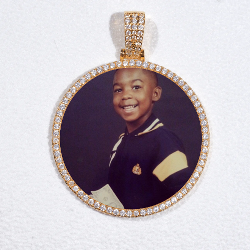 MEDIUM 3D CIRCLE CUSTOM PICTURE PENDANT