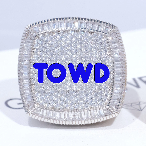 CUSTOM LETTER 3D ICED RING
