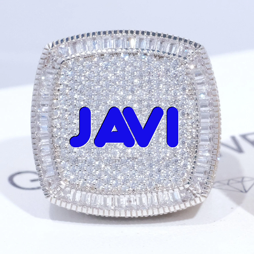 CUSTOM LETTER 3D ICED RING