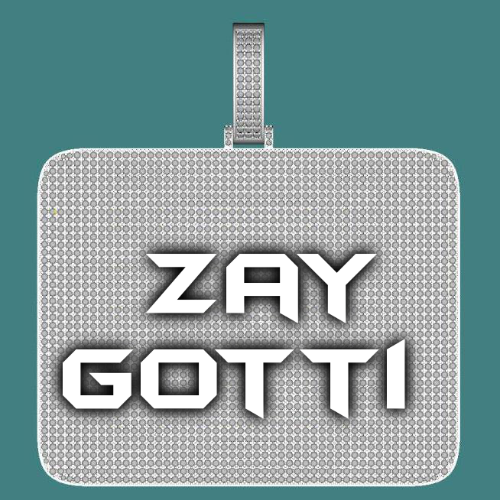 CUSTOM LETTER NECKLACE 3D BIG SQUARE