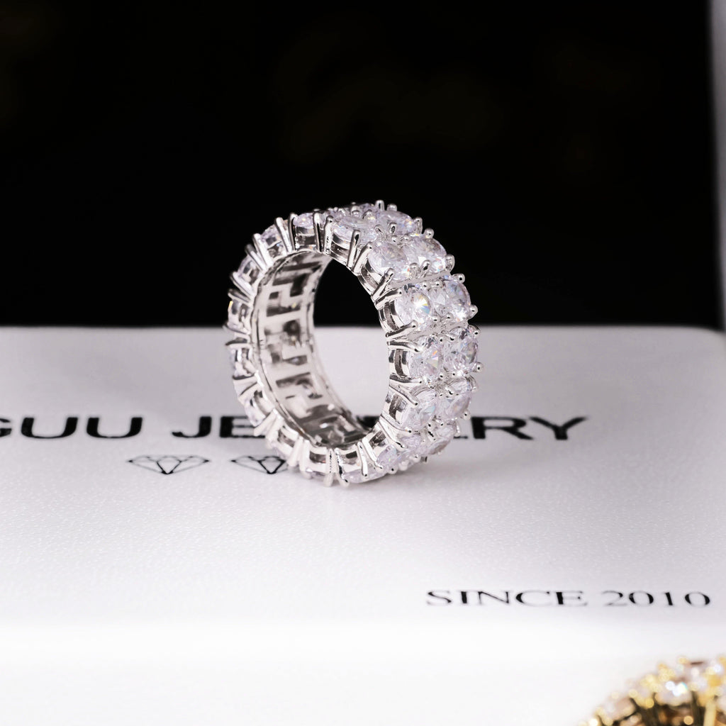 Micro-inlay CZ Double Row Ring - The GUU Shop