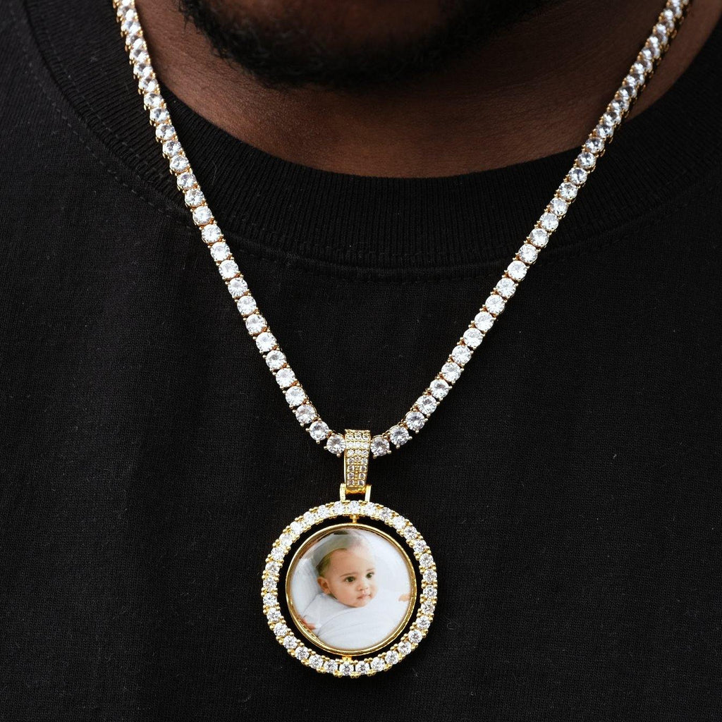 3D Spinning 2-Faced Custom Picture Pendant - The GUU Shop