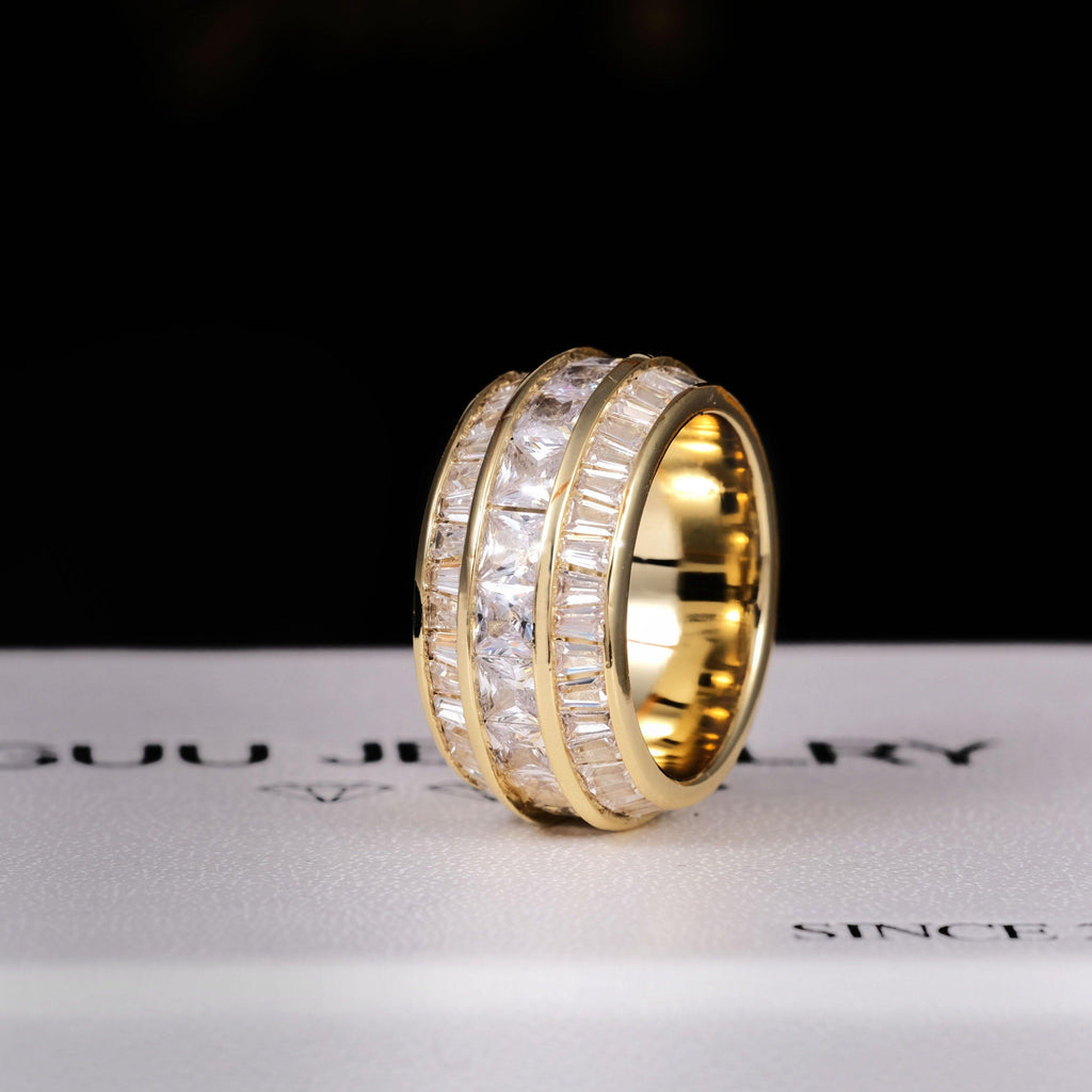3 Layer Baguette Band Ring - The GUU Shop