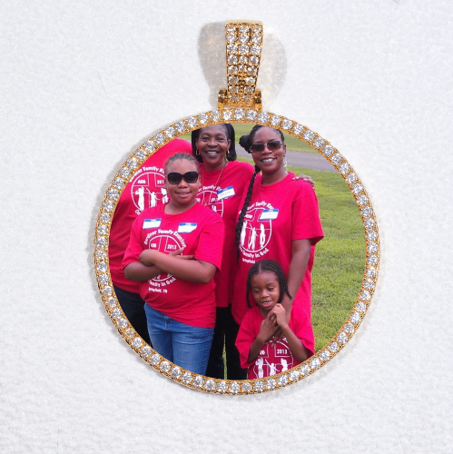 MEDIUM 3D CIRCLE CUSTOM PICTURE PENDANT