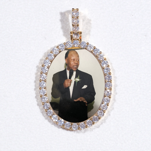 3D Oval Custom Picture Pendant
