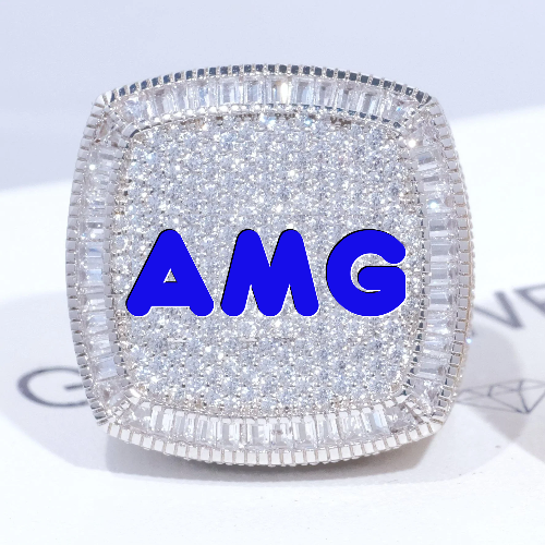 CUSTOM LETTER 3D ICED RING