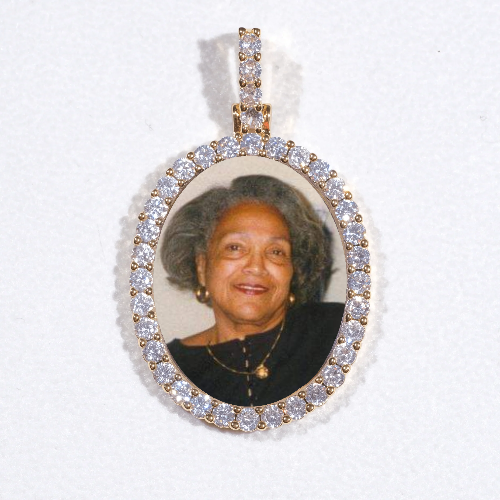 3D Oval Custom Picture Pendant