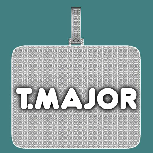 CUSTOM LETTER NECKLACE 3D BIG SQUARE