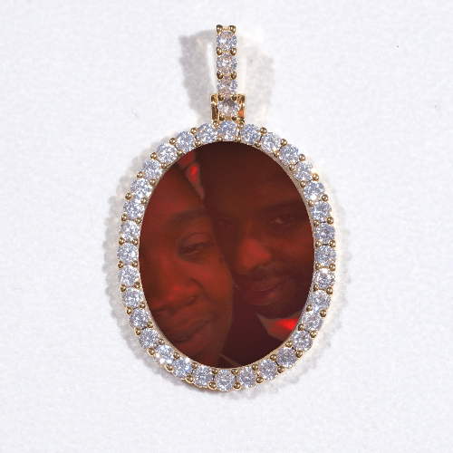 3D Oval Custom Picture Pendant
