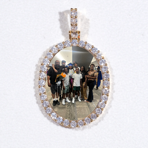 3D Oval Custom Picture Pendant