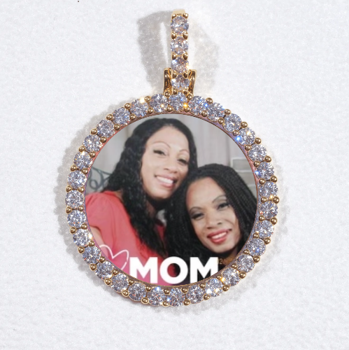 3D CIRCLE CUSTOM PICTURE PENDANT SMALL SIZE