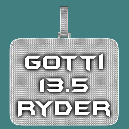 CUSTOM LETTER NECKLACE 3D BIG SQUARE