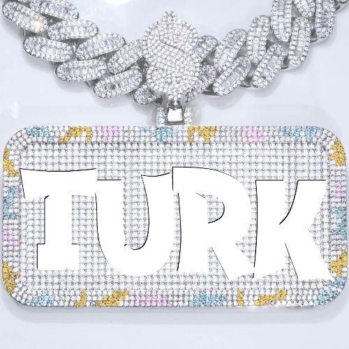 CUSTOM LETTER NECKLACE 3D COLORFUL SQUARE