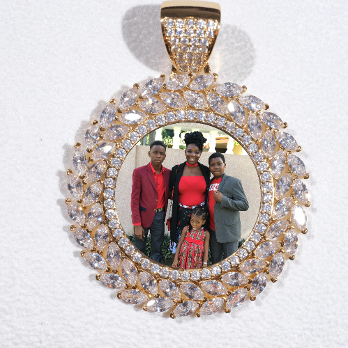 Large 3D Wheat Ear Custom Picture Pendant