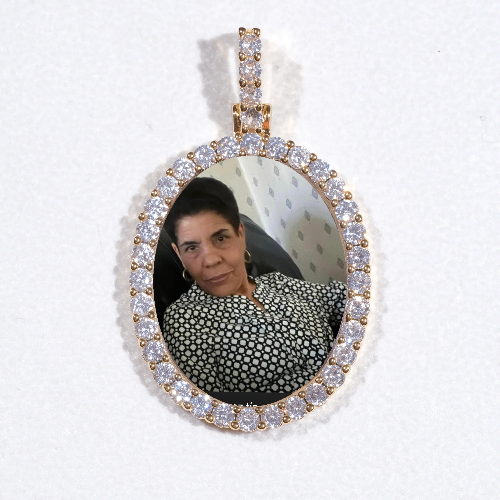 3D Oval Custom Picture Pendant