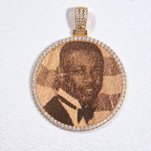 MEDIUM 3D CIRCLE CUSTOM PICTURE PENDANT