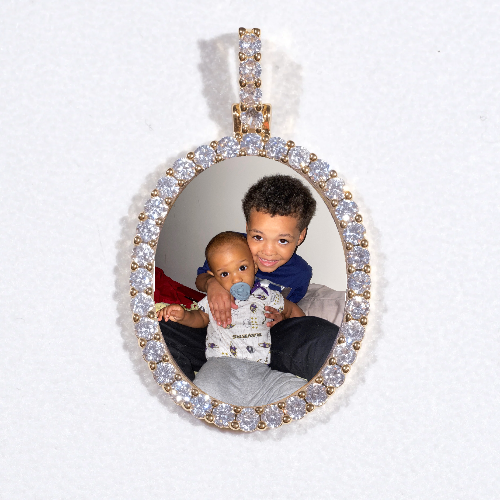 3D Oval Custom Picture Pendant