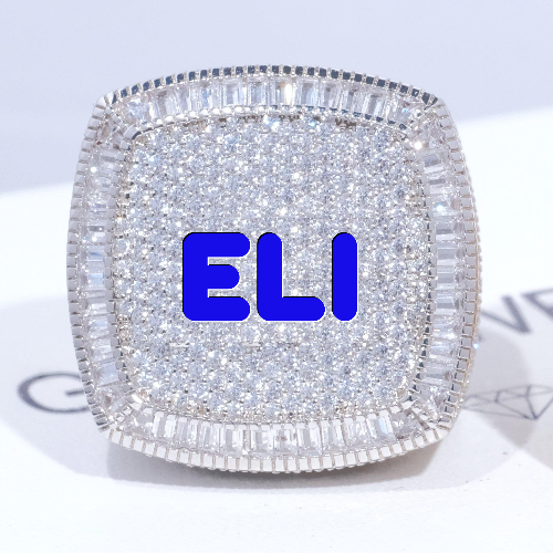 CUSTOM LETTER 3D ICED RING