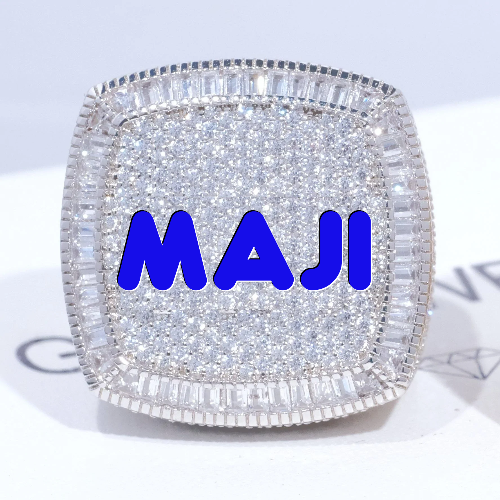 CUSTOM LETTER 3D ICED RING
