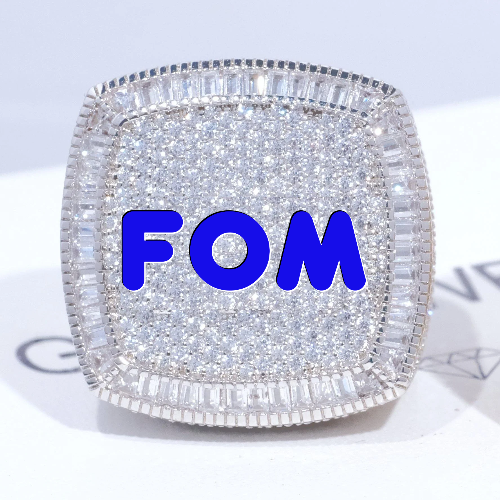 CUSTOM LETTER 3D ICED RING