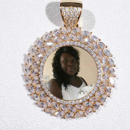 Large 3D Wheat Ear Custom Picture Pendant