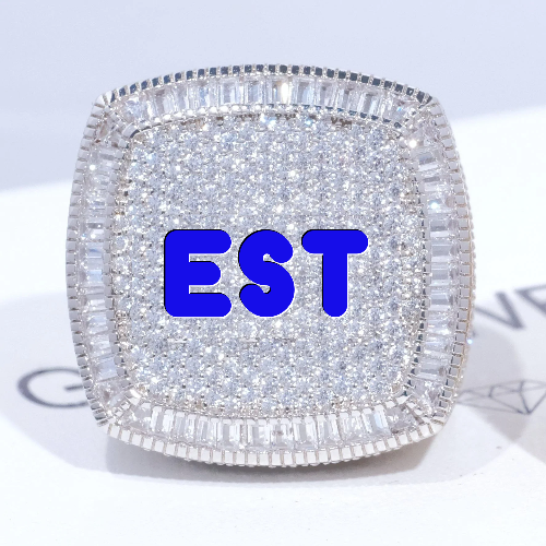CUSTOM LETTER 3D ICED RING