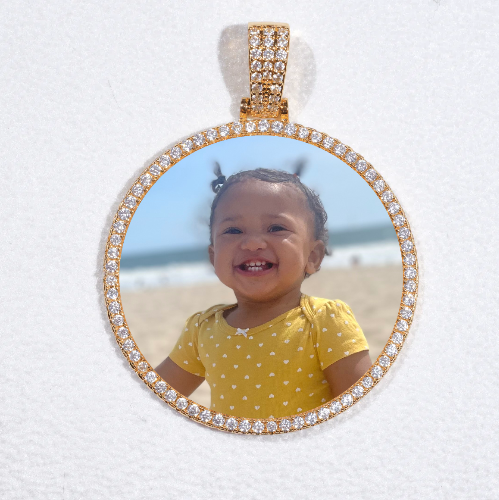 MEDIUM 3D CIRCLE CUSTOM PICTURE PENDANT