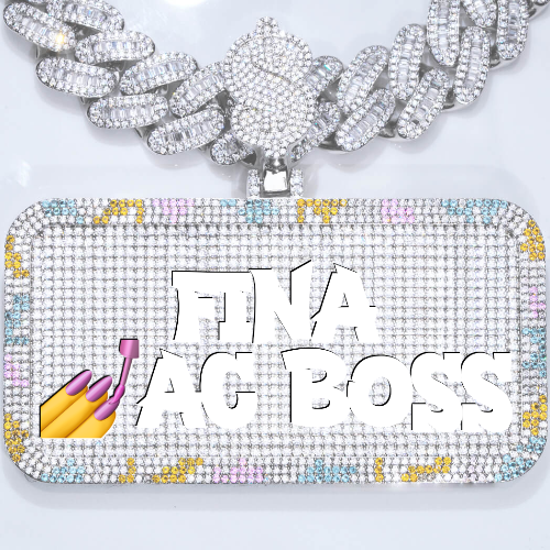 CUSTOM LETTER NECKLACE 3D COLORFUL SQUARE