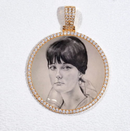 MEDIUM 3D CIRCLE CUSTOM PICTURE PENDANT