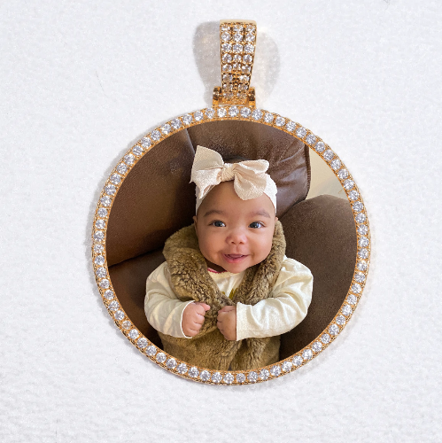 MEDIUM 3D CIRCLE CUSTOM PICTURE PENDANT