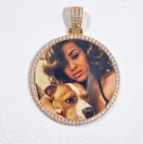 MEDIUM 3D CIRCLE CUSTOM PICTURE PENDANT