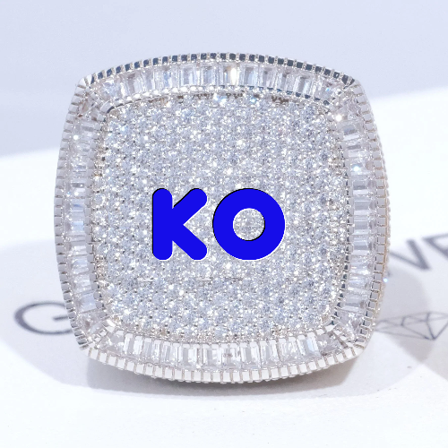 CUSTOM LETTER 3D ICED RING