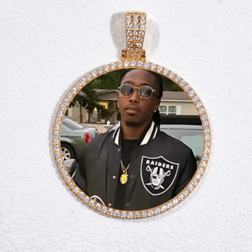 MEDIUM 3D CIRCLE CUSTOM PICTURE PENDANT