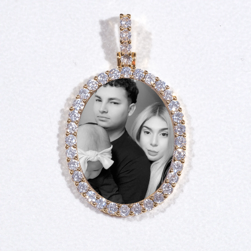 3D Oval Custom Picture Pendant