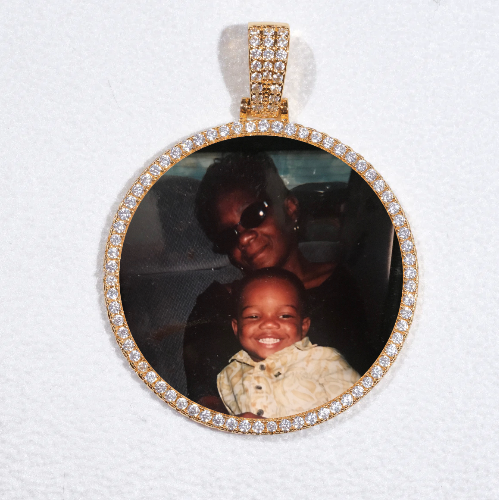 MEDIUM 3D CIRCLE CUSTOM PICTURE PENDANT