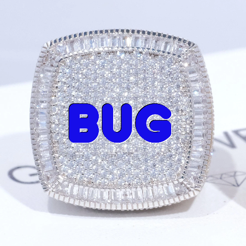CUSTOM LETTER 3D ICED RING