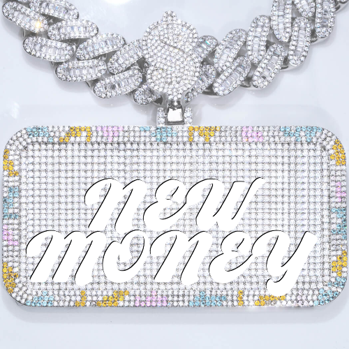 CUSTOM LETTER NECKLACE 3D COLORFUL SQUARE