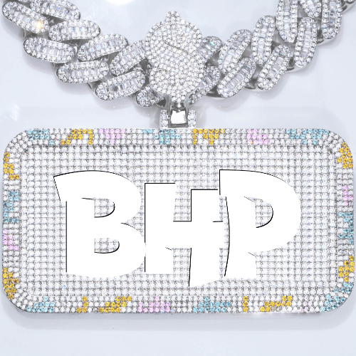 CUSTOM LETTER NECKLACE 3D COLORFUL SQUARE