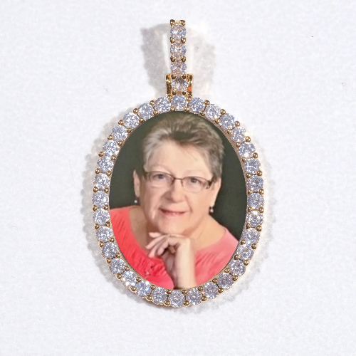 3D Oval Custom Picture Pendant