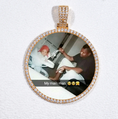MEDIUM 3D CIRCLE CUSTOM PICTURE PENDANT