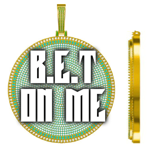 CUSTOM LETTER NECKLACE 3D BIG DISC