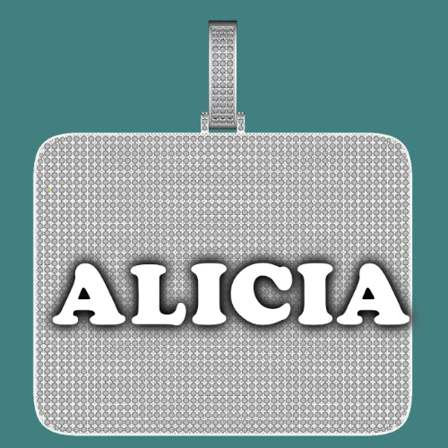 CUSTOM LETTER NECKLACE 3D BIG SQUARE