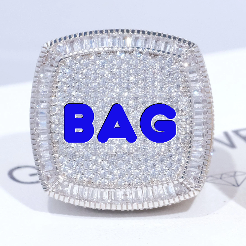 CUSTOM LETTER 3D ICED RING