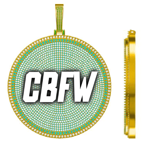 CUSTOM LETTER NECKLACE 3D BIG DISC