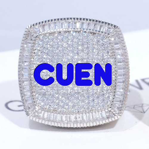 CUSTOM LETTER 3D ICED RING