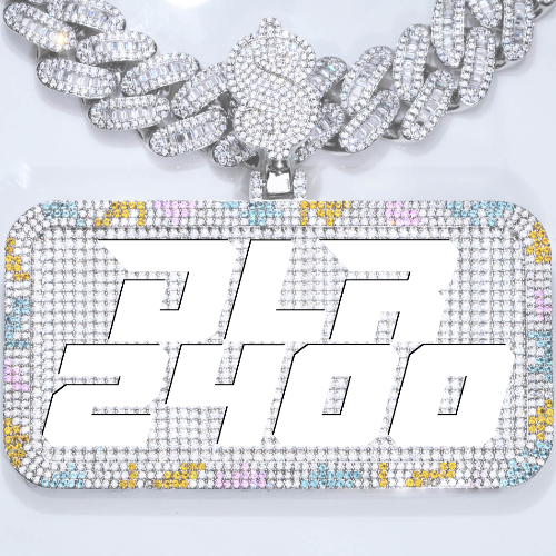 CUSTOM LETTER NECKLACE 3D COLORFUL SQUARE