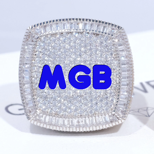 CUSTOM LETTER 3D ICED RING