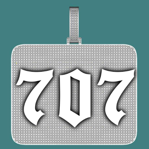 CUSTOM LETTER NECKLACE 3D BIG SQUARE